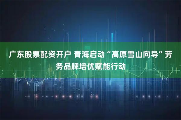 广东股票配资开户 青海启动“高原雪山向导”劳务品牌培优赋能行动